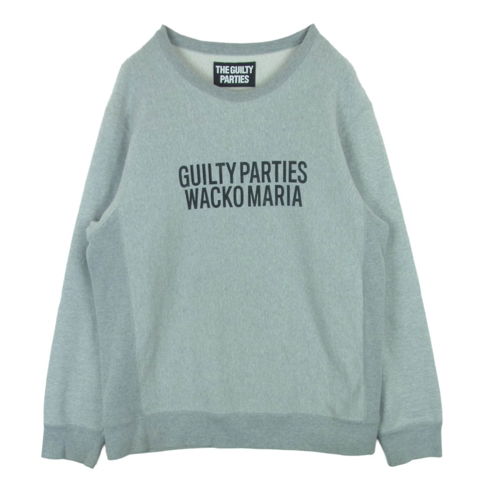 WACKO MARIA ワコマリア guilty parties ロゴ クルーネック スウェット コットン 日本製 グレー系 XL【中古】