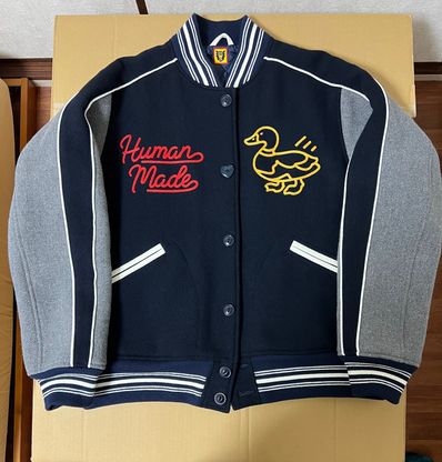 HUMAN MADE VARSITY JACKET "Navy"