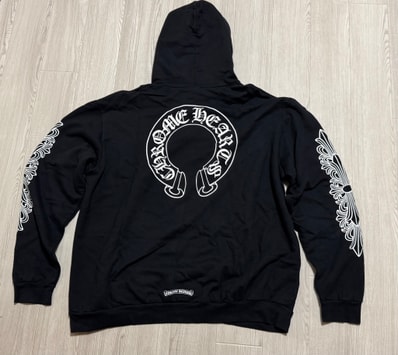Chrome Hearts Horseshoe Floral Pullover Hoodie "Black"