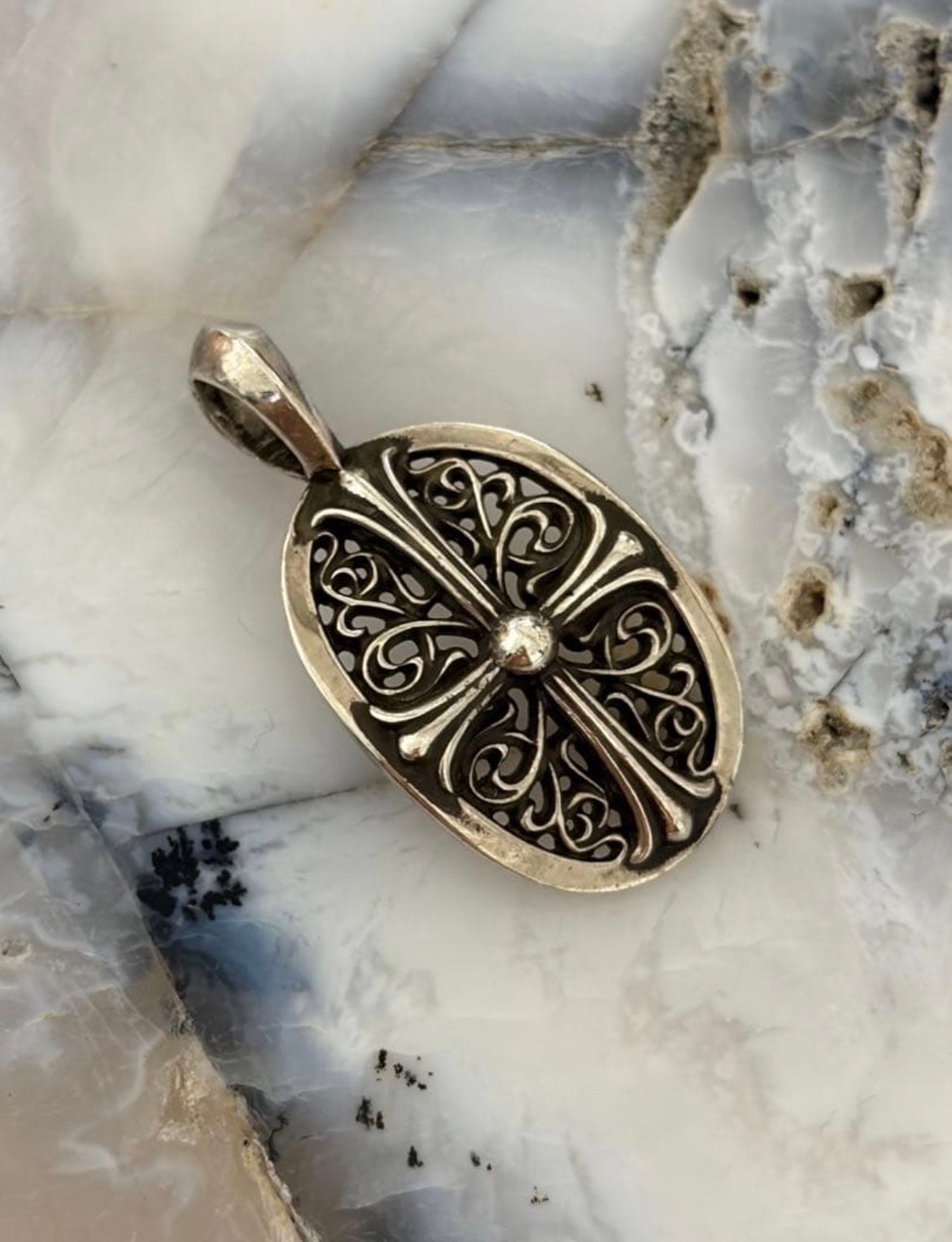 Chrome Hearts Classic Oval Pendant Top "Silver"