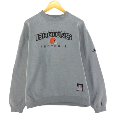 古着 リーボック Reebok NFL CLEVELAND BROWNS クリーブランドブラウンズ スウェットシャツ トレーナー メンズXL相当/eaa501275