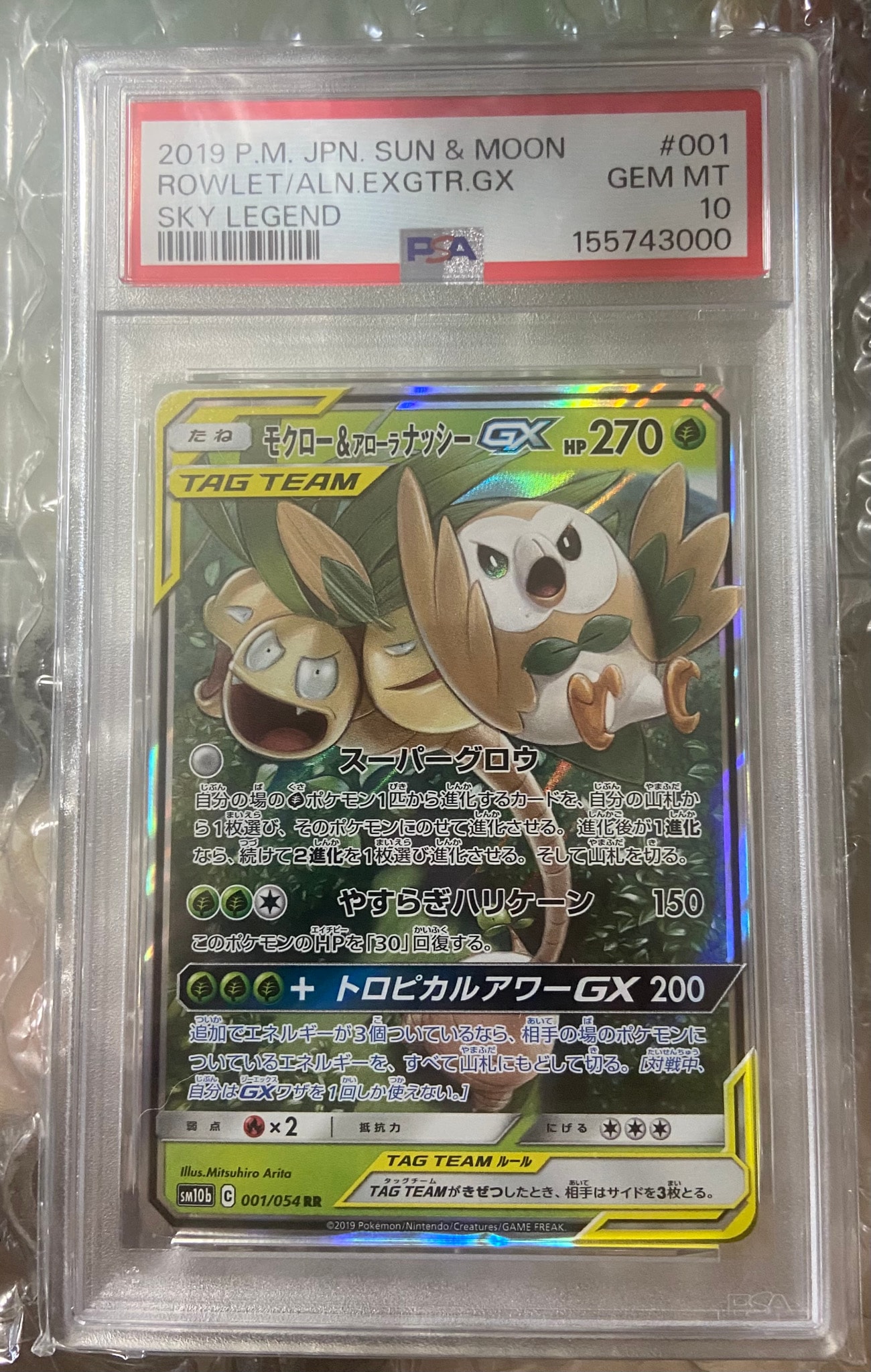 モクロー&アローラナッシーGX RR [SM10b 001/054](強化拡張パック「スカイレジェンド」)