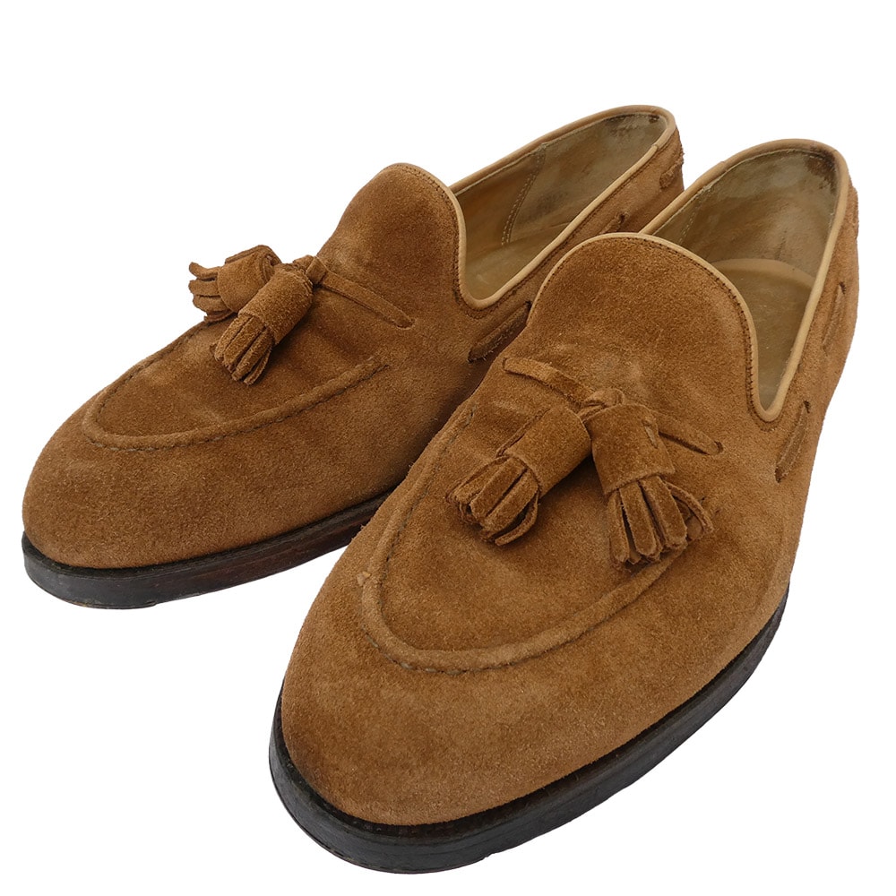 CROCKETT&JONES クロケットアンドジョーンズ その他靴 Cavendish キャベンディッシュ 純正シューツリー付属 325ラスト カーフスエード レザーソール シューズ ブラウン系 7 1/2 E【中古】
