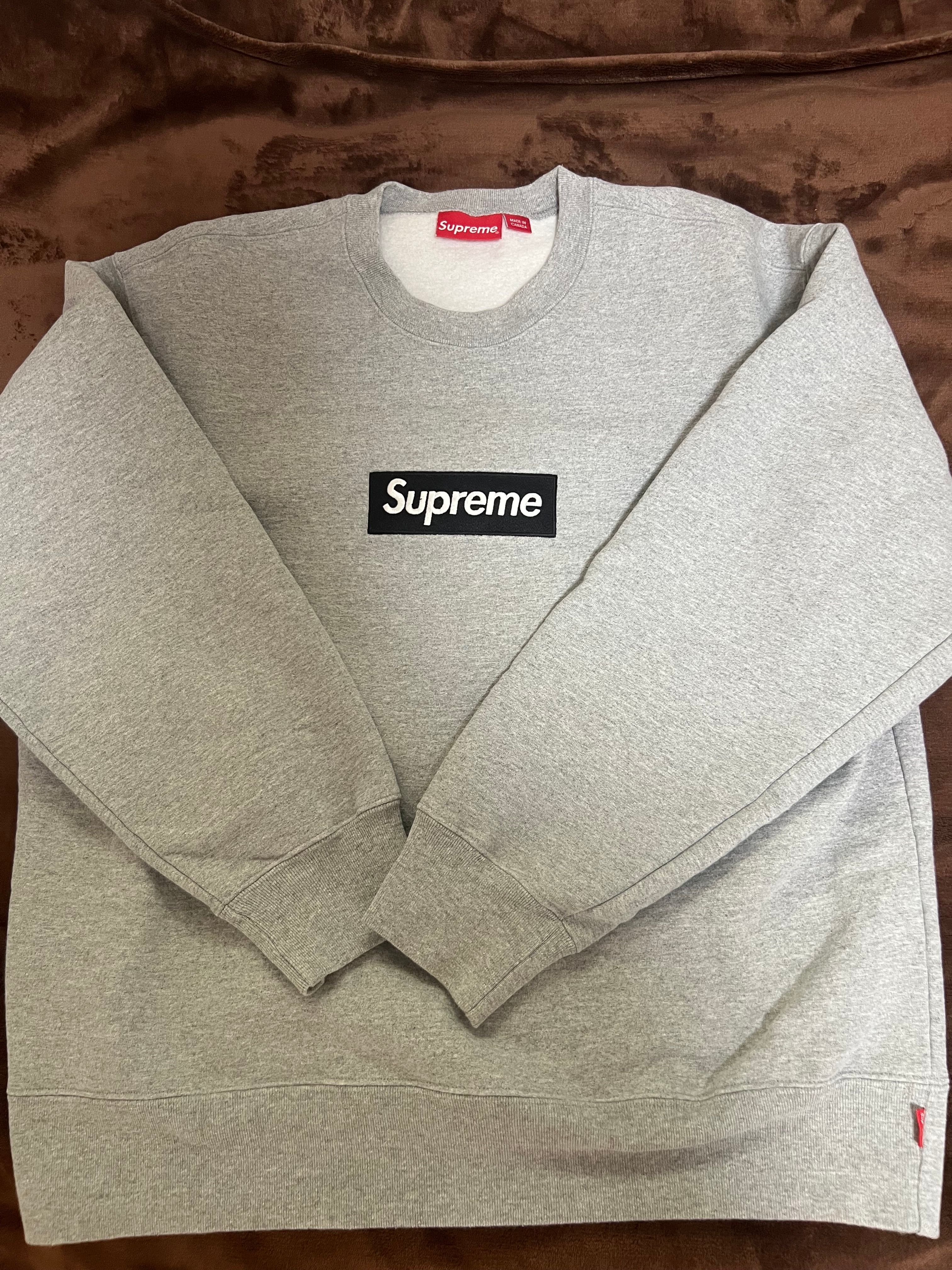 Supreme Box Logo Crewneck "Heather Grey" (22FW)