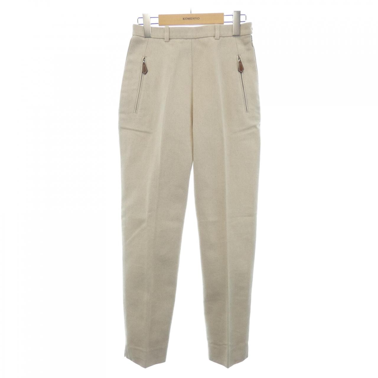 HERMES エルメス イタリア製 パンツ 52 ベージュ系 メンズ 古着 中古 C