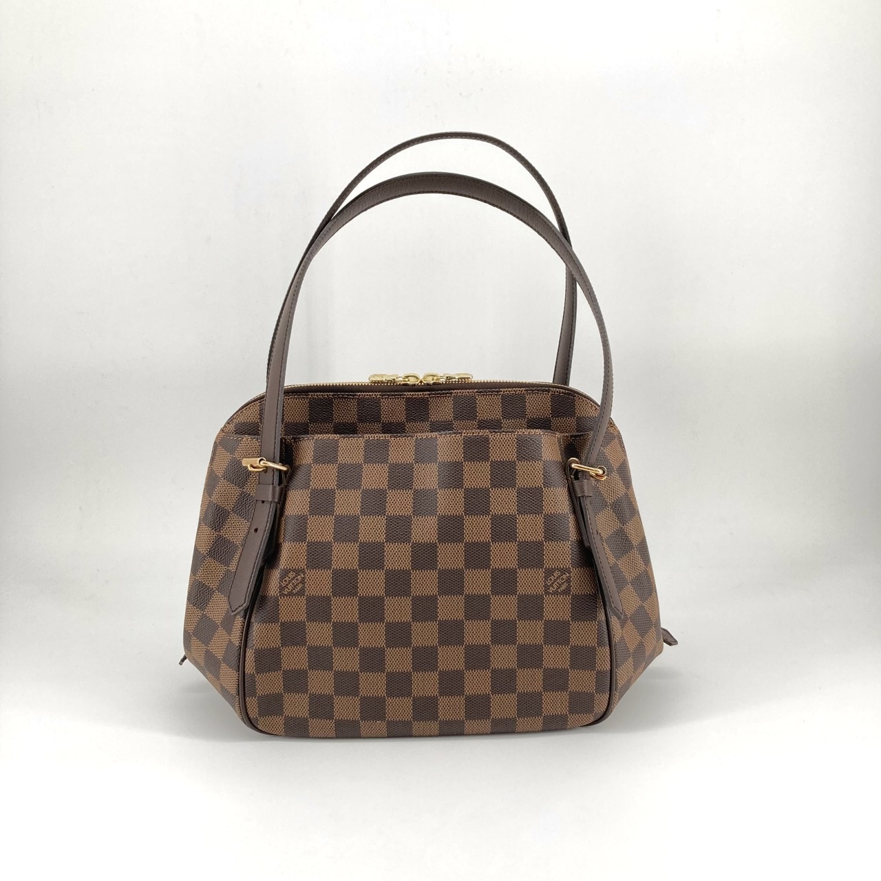 LOUIS VUITTON(ルイ・ヴィトン) ダミエ・エベヌ べレムMM コーティングキャンバス  / レザー N51174 ハンドバッグ ダークブラウン×モカベージュ