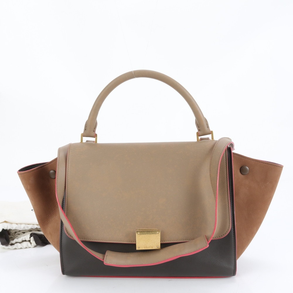 ■美品 セリーヌトラペーズ スモールショルダーバッグ レザー