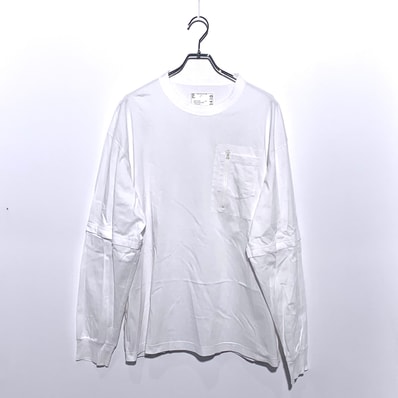 sacai Cotton Jersey L/S T-Shirt White