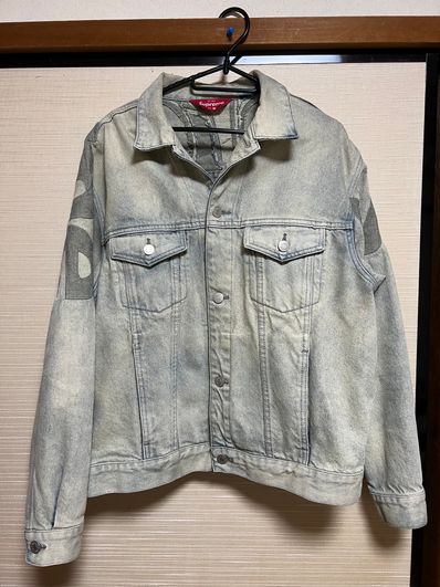 Supreme Inset Logo Denim Trucker Jacket "Dirty"