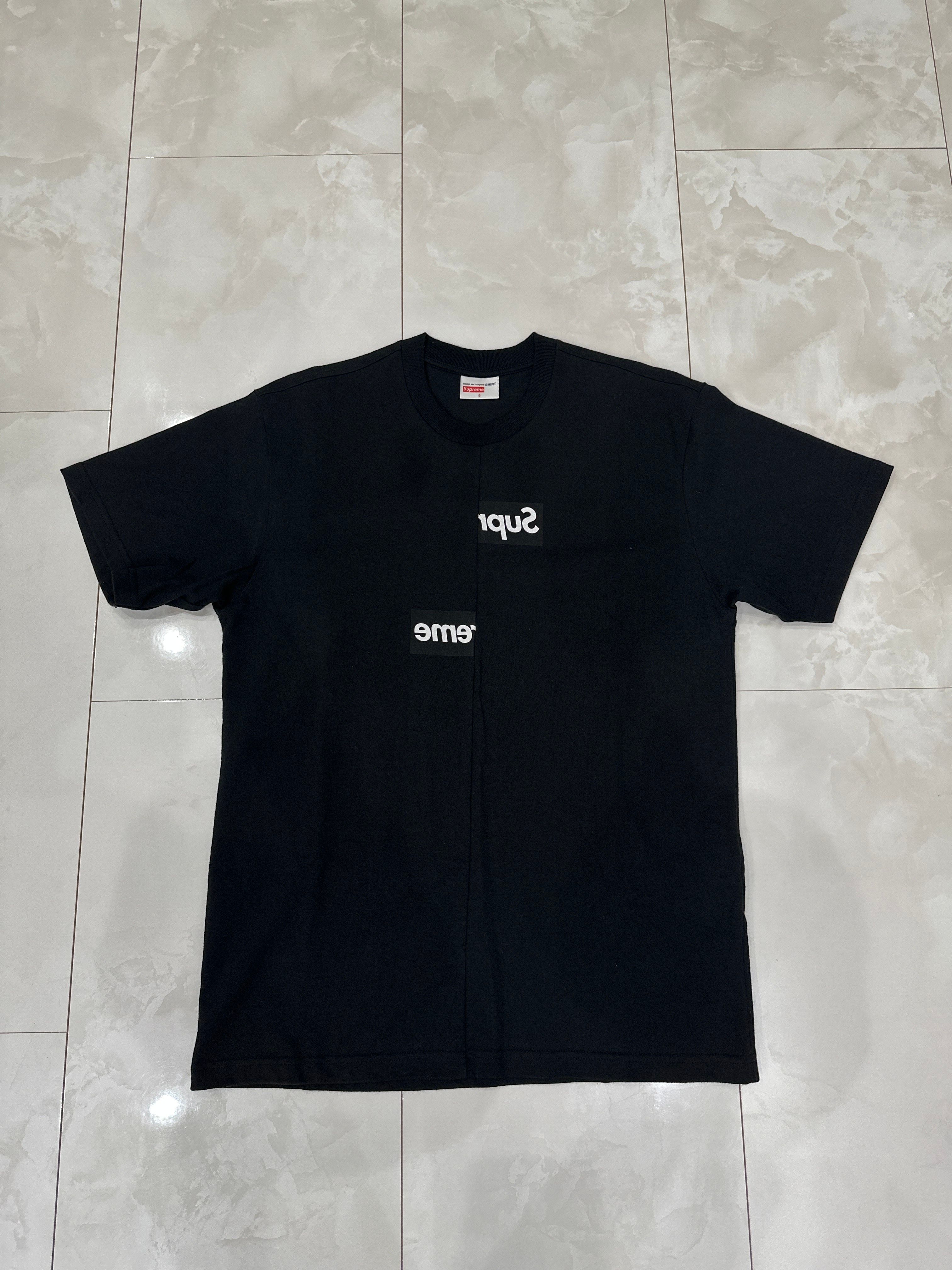 Supreme / Comme des Garçons SHIRT® Split Box Logo Tee "Black"