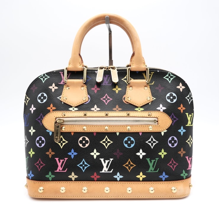 LOUIS VUITTON(ルイ・ヴィトン)アルマ モノグラム・マルチカラー ハンドバッグ ノワール スタッズ M92646 レディース【中古】
