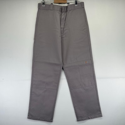 古着 ディッキーズ Dickies パンツ ダブルニー ワークパンツ ワンポイントロゴ W36×L34 グレー系 メンズ
