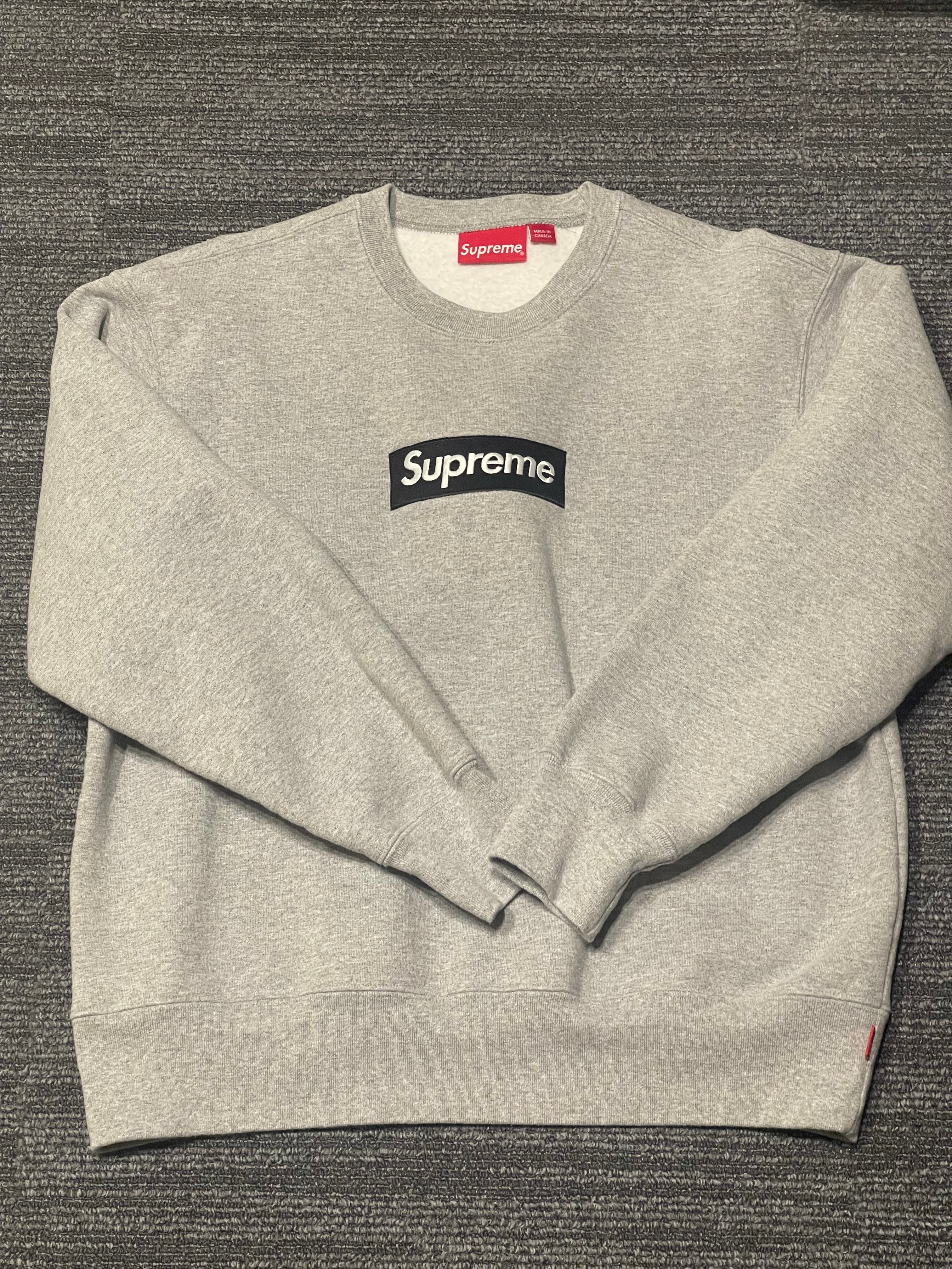 Supreme Box Logo Crewneck "Heather Grey" (22FW)