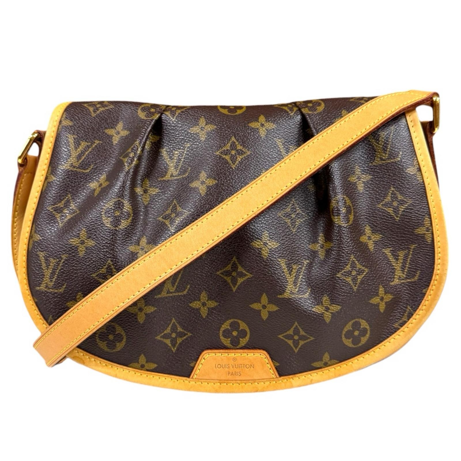 ルイヴィトン メニルモンタンPM モノグラム ショルダーバッグ モノグラムキャンバス M40474 ブラウン レディース LOUIS VUITTON  中古