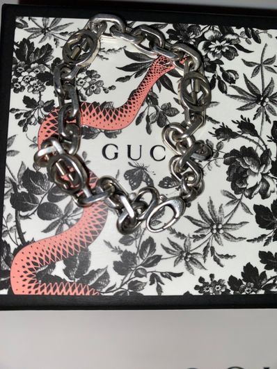 GUCCI Silver Bracelet With Interlocking G