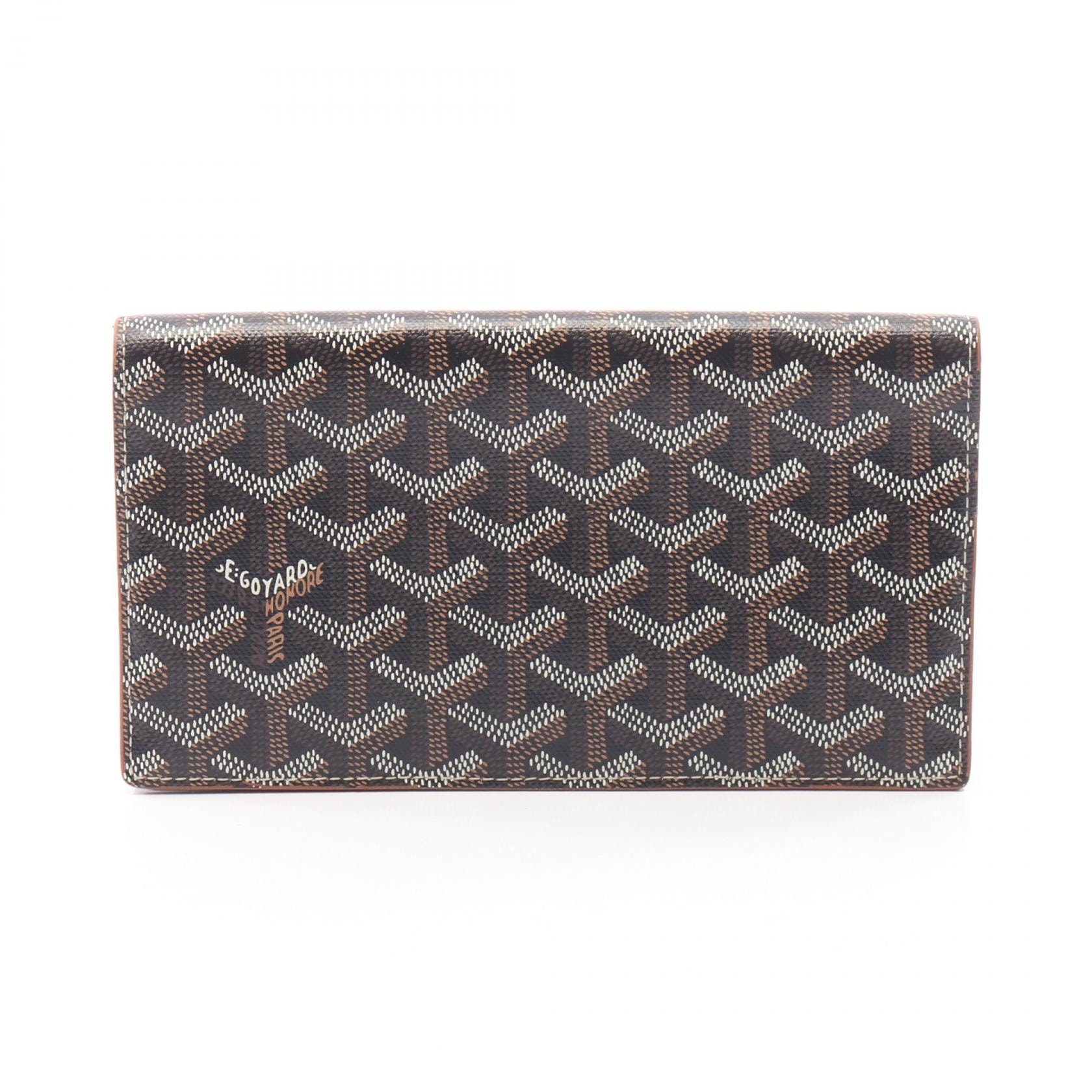 ゴヤール GOYARD リシュリュー ウォレット 二つ折り長財布 財布 PVCコーティングキャンバス レディース ブラック系 / マルチカラー 【中古】