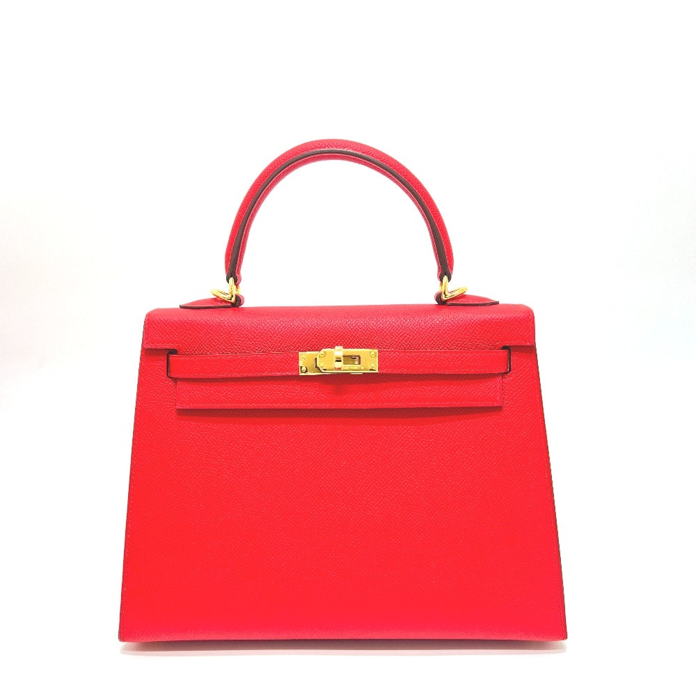 エルメス HERMES ケリー25 外縫い ケリー 25 2WAYバッグ カバン バッグ ショルダー バッグ ハンドバッグ ヴォーエプソン K刻 ROUGE RADIEUX(ルージュ ラデュ)ゴールド金具 レッド 新品