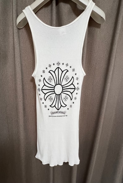 CHROME HEARTS ロゴタンクトップホワイト