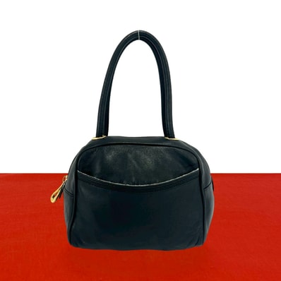 LOEWE ロエベ アナグラム ロゴ レザー ハンドバッグ ブラック
88639