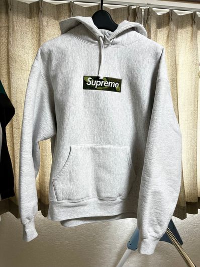 Supreme Box Logo Hooded Sweatshirt "Ash Grey" (23FW)