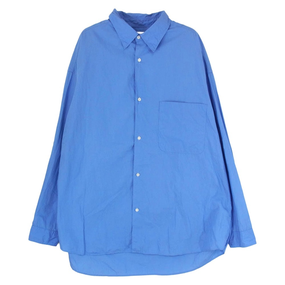 GRAPHPAPER グラフペーパー 長袖シャツ 22AW GM223-50061B Broad Oversized Shirt ブロード オーバーサイズ 長袖 シャツ ブルー系 F【中古】