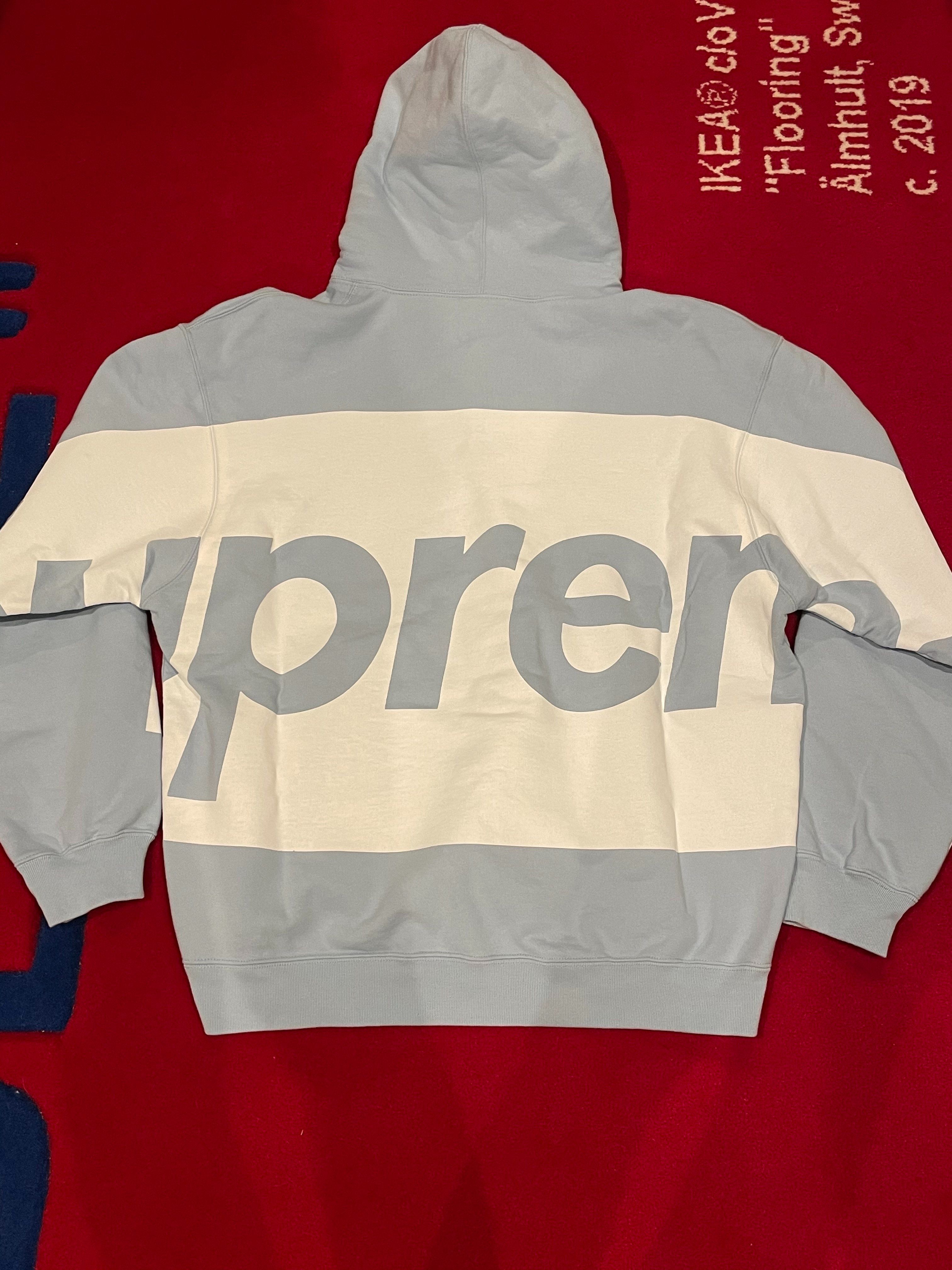 Supreme Big Logo Hooded Sweatshirt "Blue"