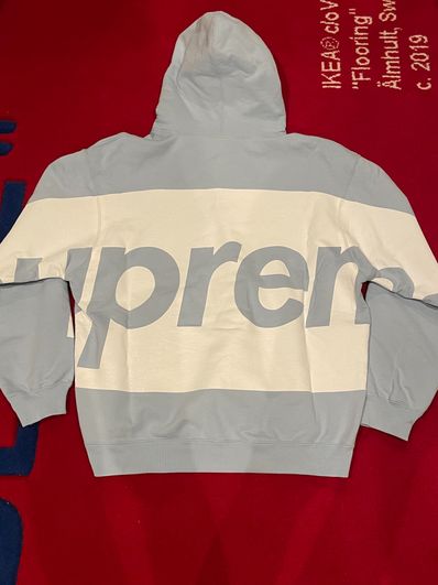 Supreme Big Logo Hooded Sweatshirt "Blue"