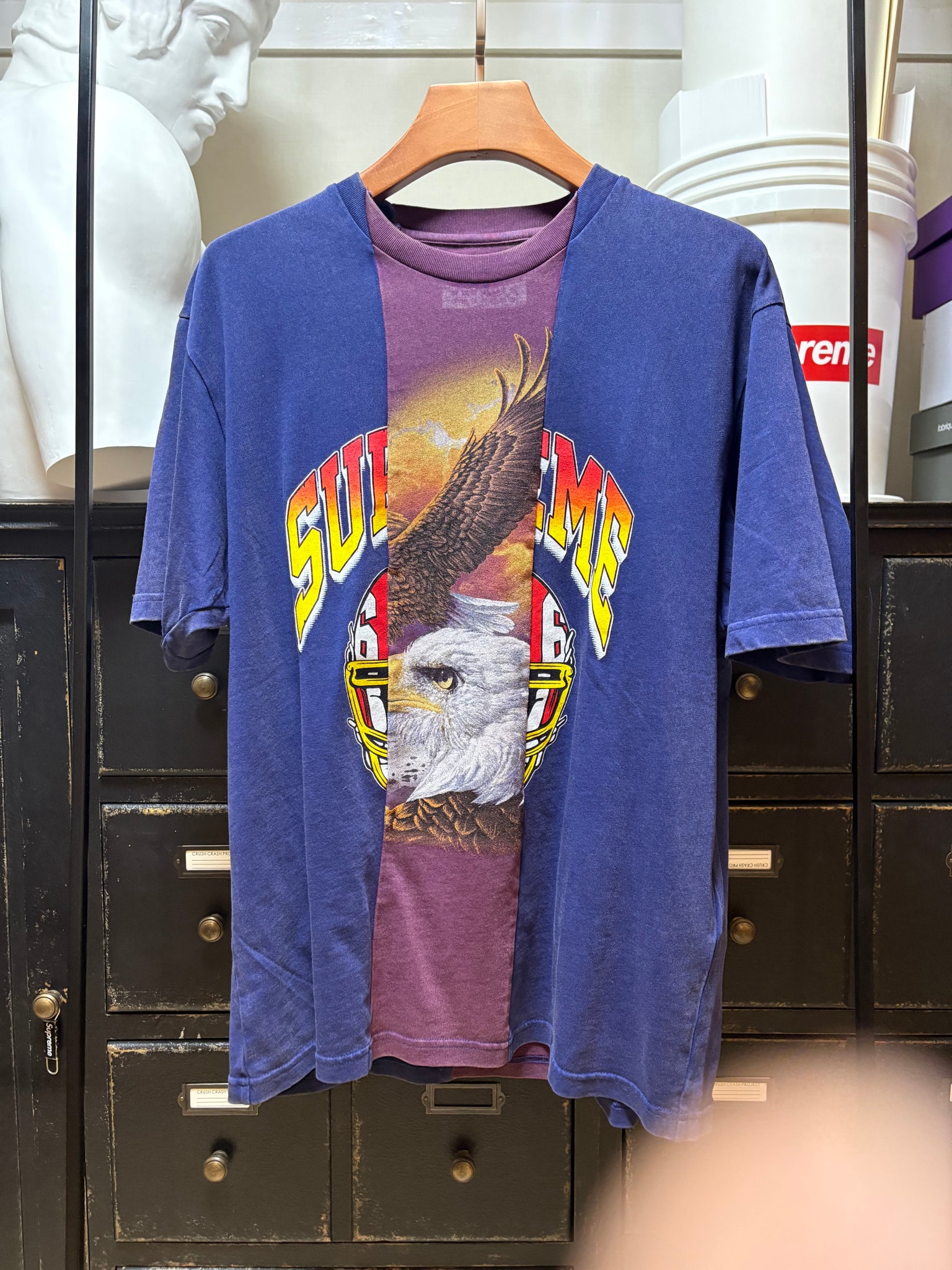Supreme x MM6 Maison Margiela Split S/S Top "Navy"