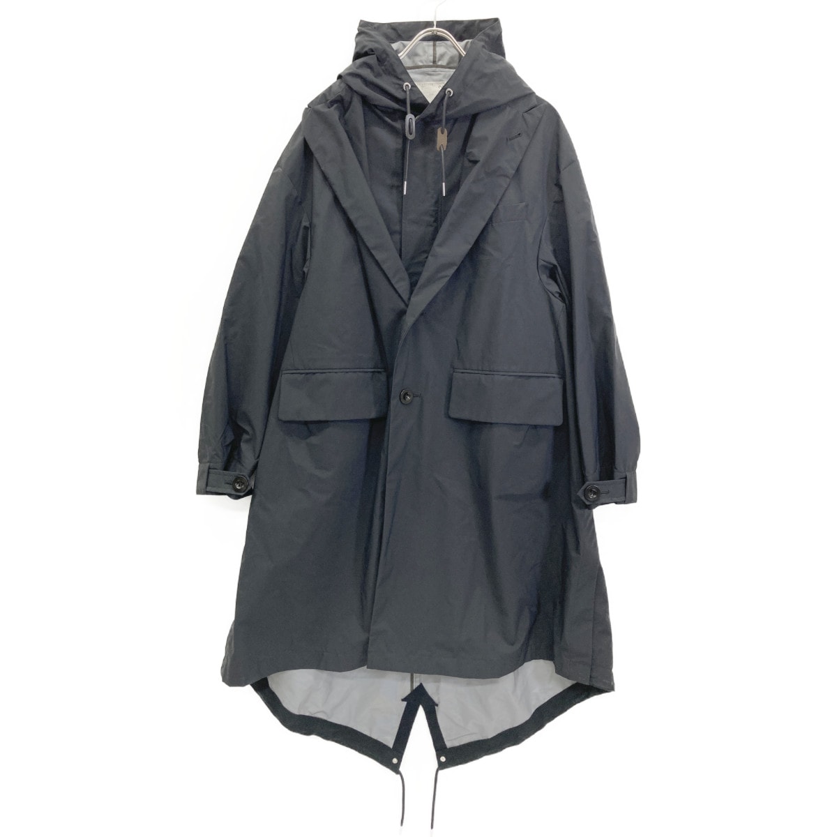 サカイ 23AW 23-03052M ネイビー ナイロンボンディングコート 2