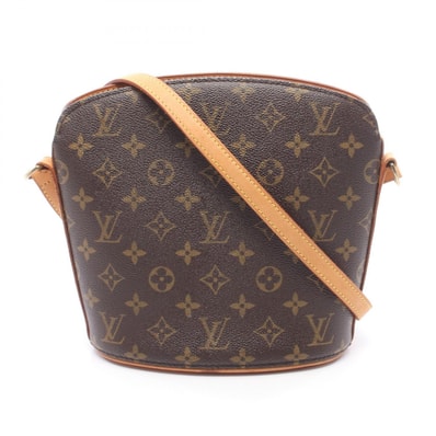 ルイ・ヴィトン LOUIS VUITTON ドルーオ モノグラム ショルダーバッグ バッグ PVCコーティングキャンバス レザー レディース ブラウン系 M51290 【中古】