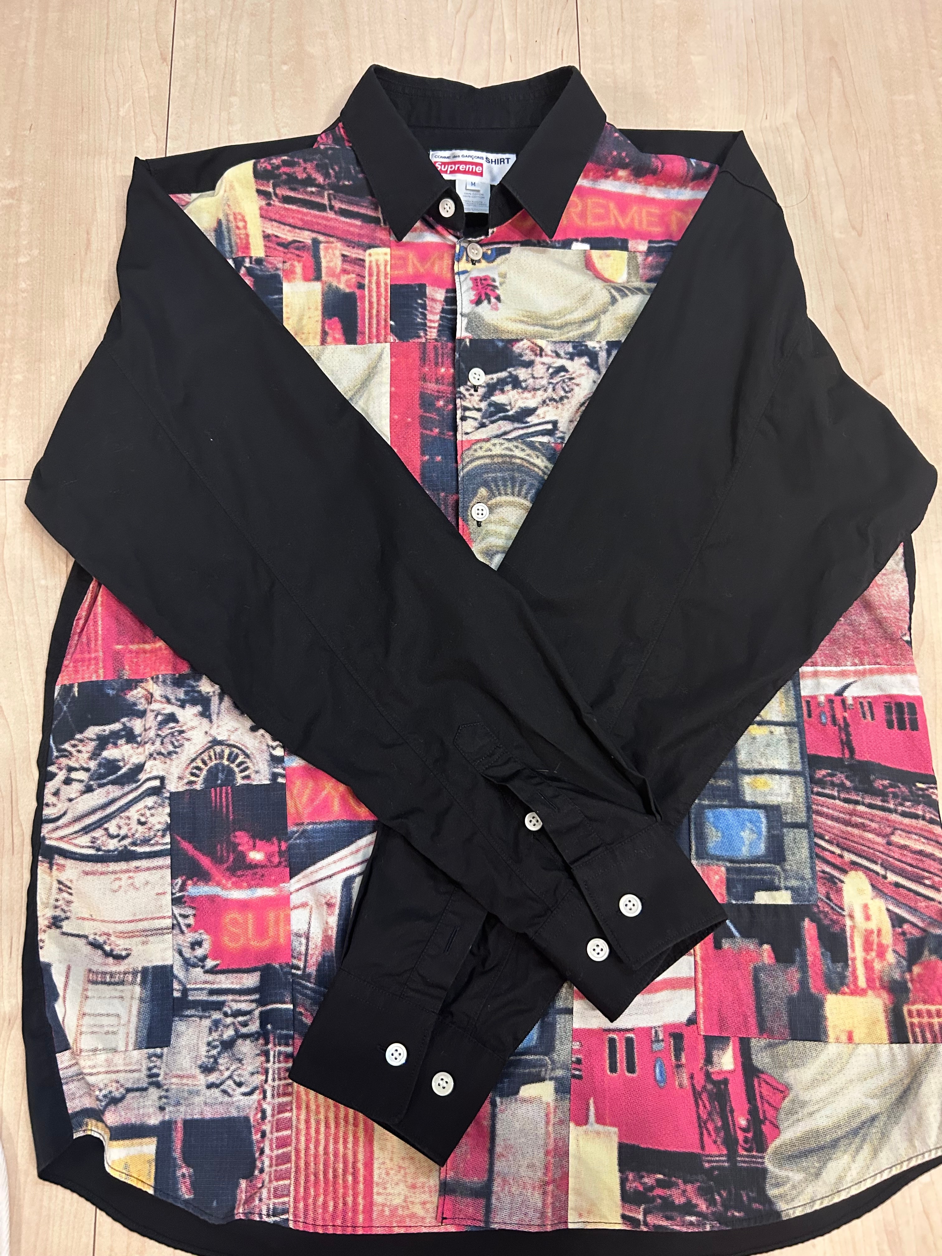 Supreme / Comme des Garçons SHIRT® Patchwork Button Up Shirt "Black"