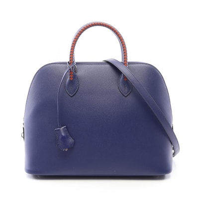 エルメス HERMES ボリード1923 30 トレサージュ ブルーアンクル ブリック 2WAY ハンドバッグ バッグ ヴォーエプソン ヴォーエプソン D刻印(2019年製造) レディース ブルー系 / ブラウン系 【中古】