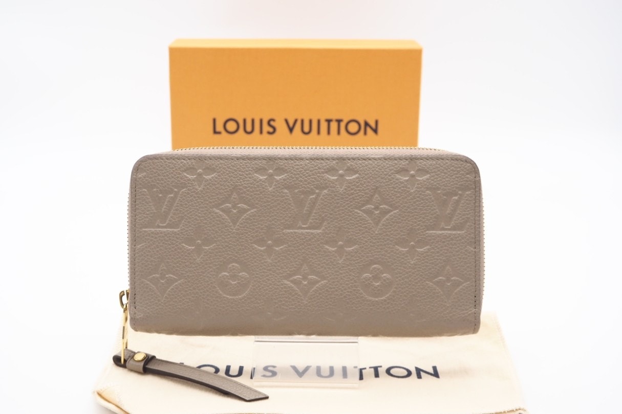 LOUIS VUITTON ルイ・ヴィトン アンプラント ジッピーウォレット トゥルトレール M69034 長財布 ベージュ カーフレザー レディース