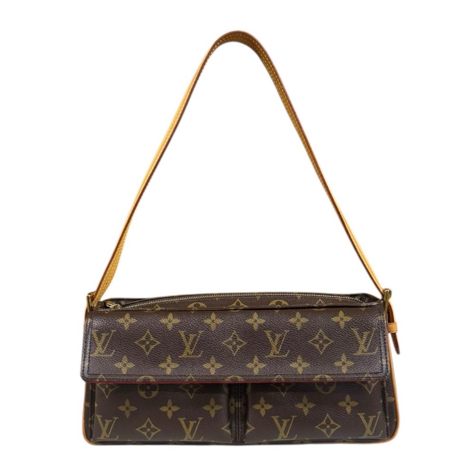 ルイヴィトン ヴィバシテMM モノグラム ショルダーバッグ モノグラムキャンバス M51164 ブラウン レディース LOUIS VUITTON  中古
