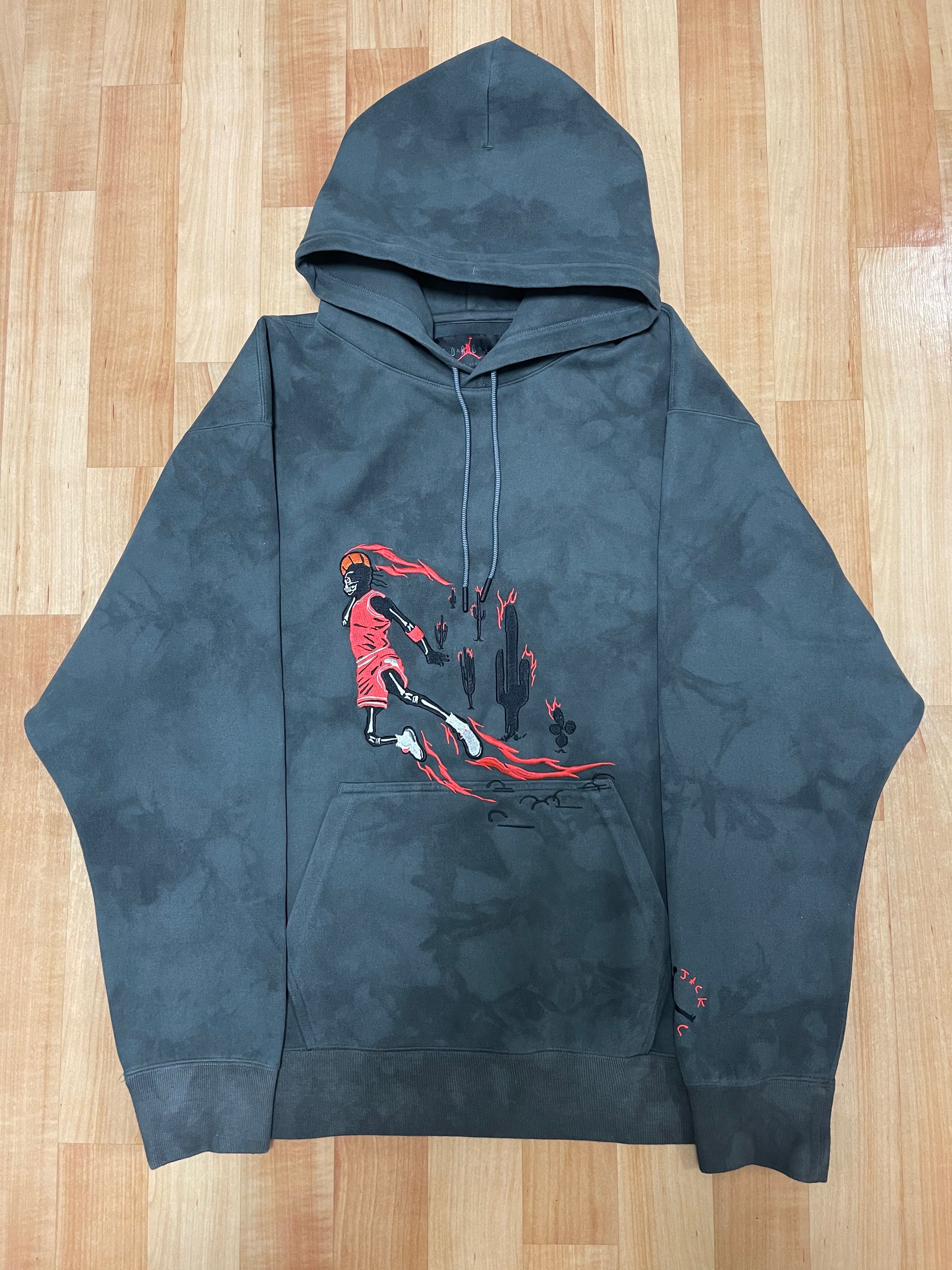 Air Jordan x Travis Washed Suede Hoodie "Grey"