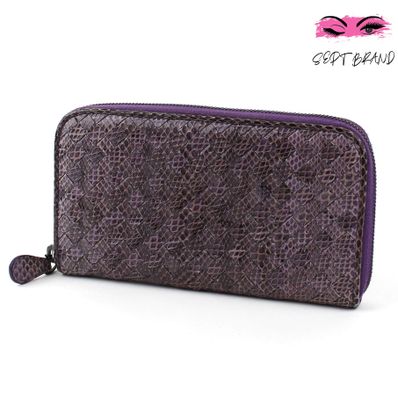 BOTTEGA VENETA パイソン 長財布ウォレット パープル 蛇
