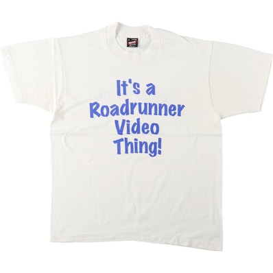 古着 90年代 フルーツオブザルーム FRUIT OF THE LOOM LOONEY TUNES ルーニーテューンズ ロードランナー メッセージプリントTシャツ USA製 メンズL相当 ヴィンテージ/eaa669822