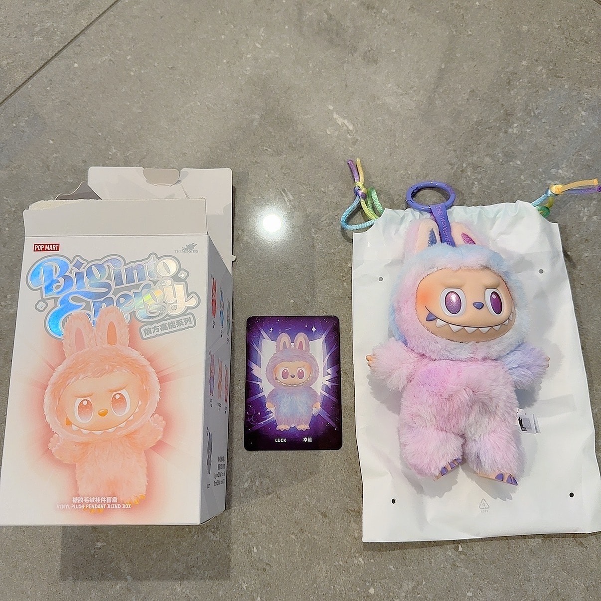 POP MART THE MONSTERS (LABUBU) Big into Energy Series Plush Pendant LUCK