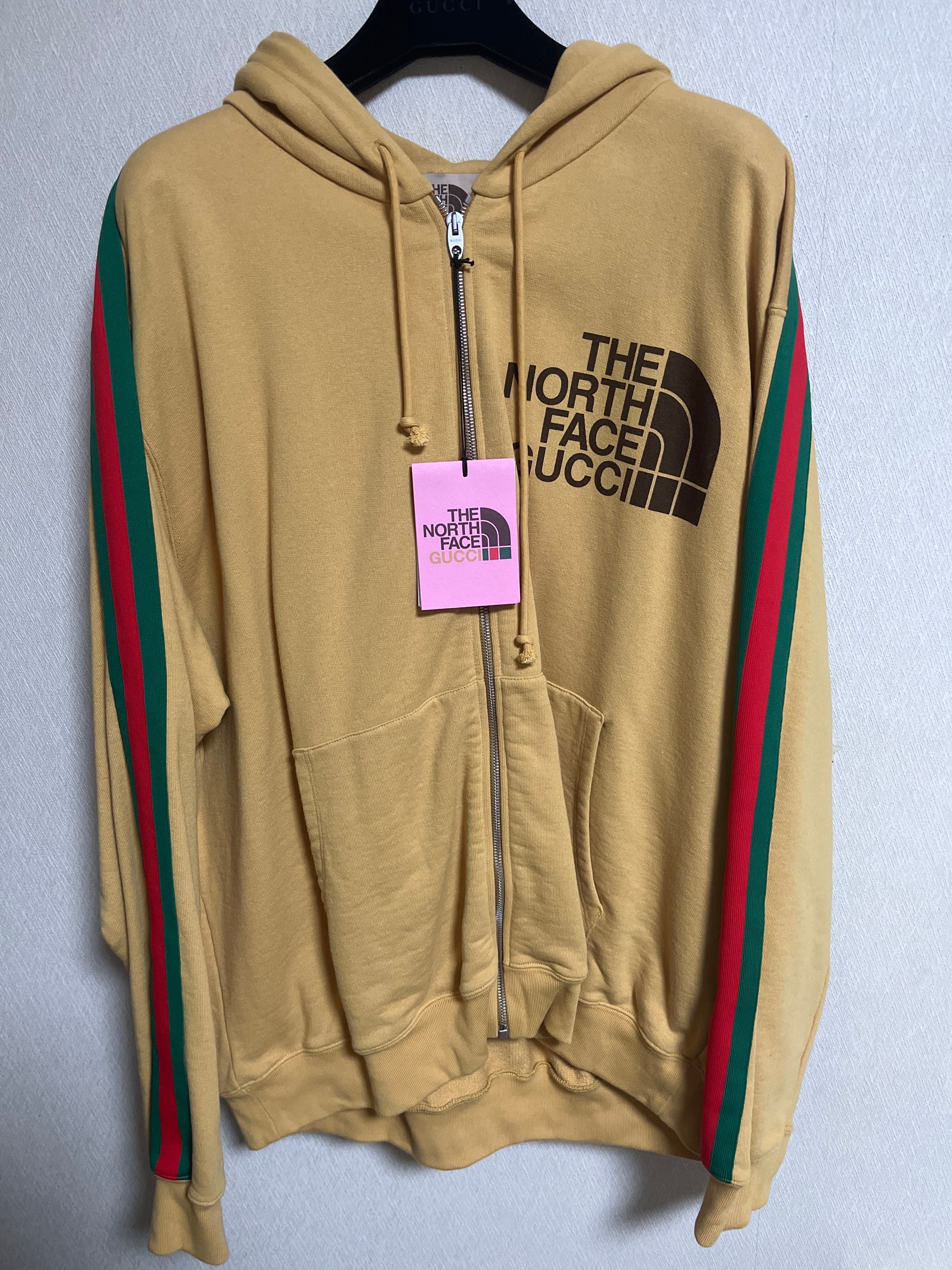 GUCCI x The North Face Web Print Cotton Sweatshirt "Gold"
