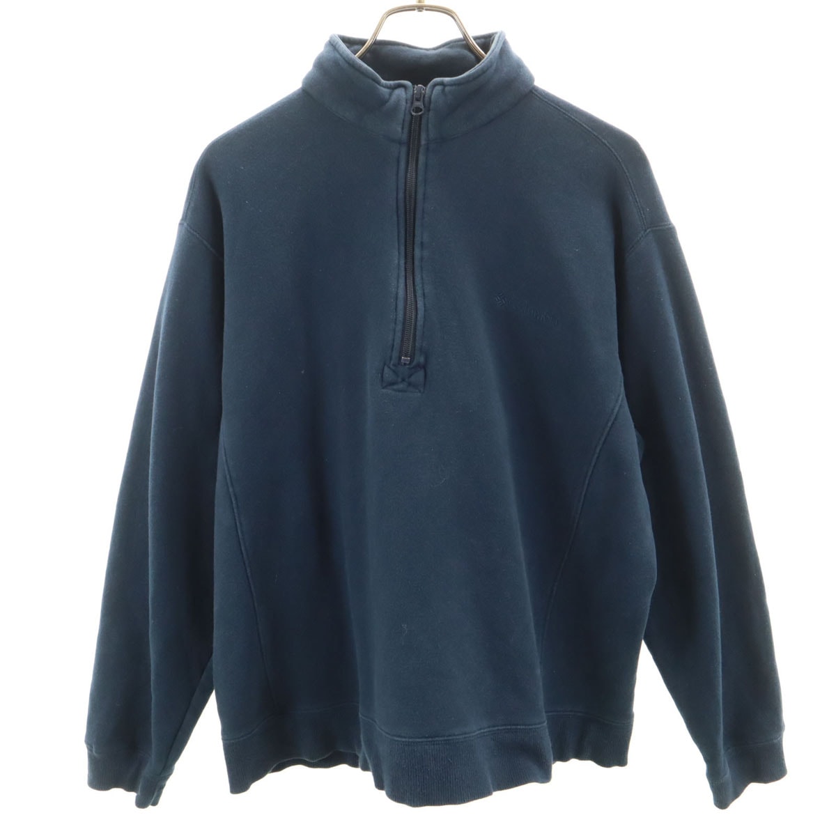 Columbia コロンビア 長袖 ハーフジップ トレーナー M ネイビー系 スウェット アウトドア 裏起毛