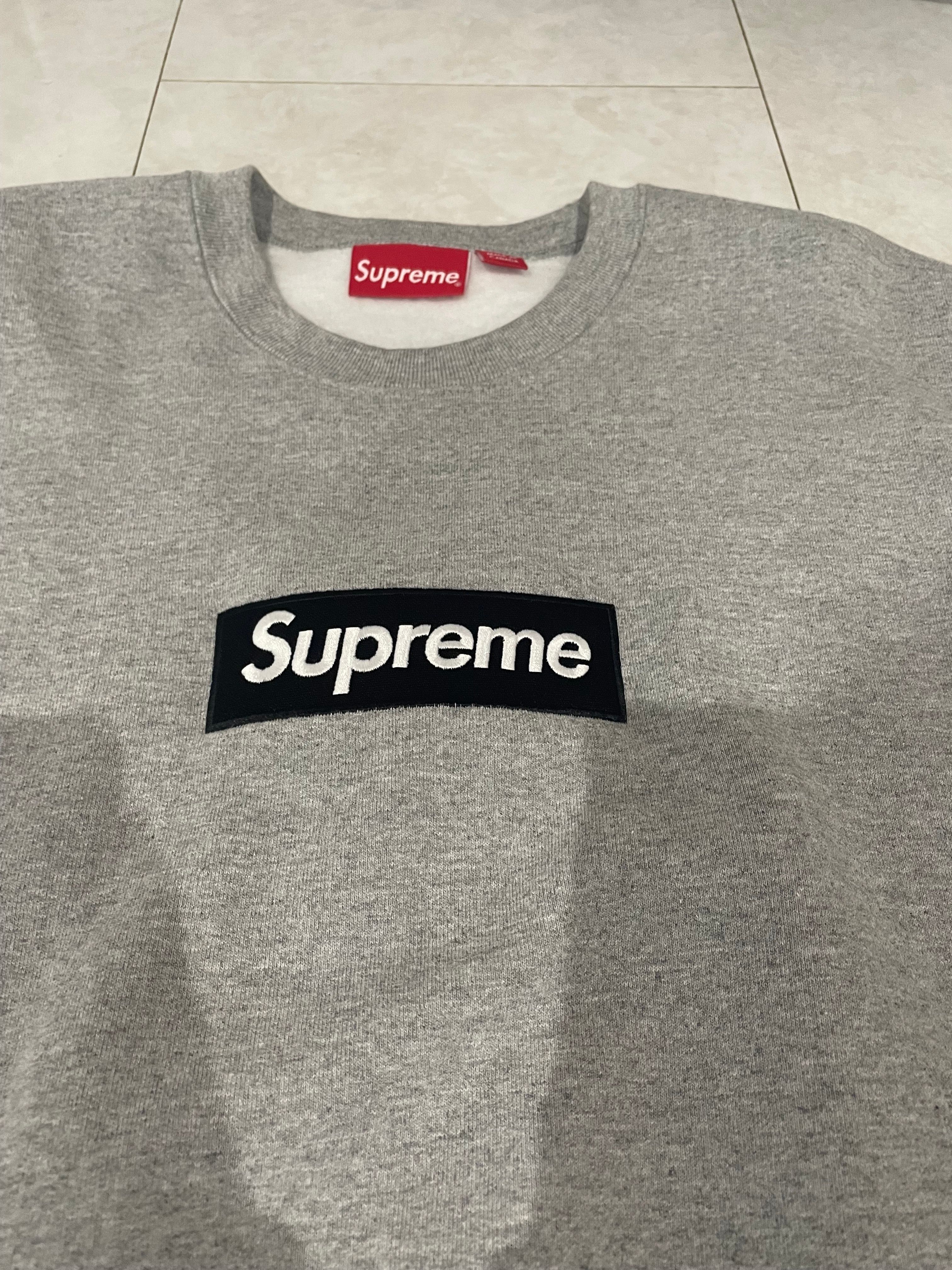 Supreme Box Logo Crewneck "Heather Grey" (22FW)