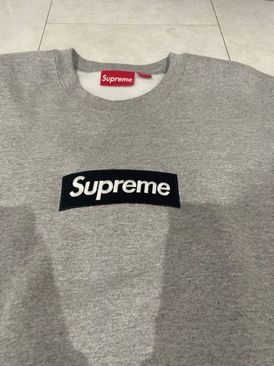 Supreme Box Logo Crewneck "Heather Grey" (22FW)