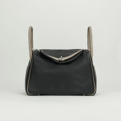 エルメス HERMES リンディ30 リンディ 30 バッグ トートバッグ ショルダーバッグ トリヨンクレマンス ノワール Noir エトゥープ Etoupe ブラック グレージュ Black 黒 シルバー金具 ハンドバッグ