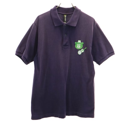 BEAMS T ビームスティー 半袖 ポロシャツ M ネイビー 鹿の子