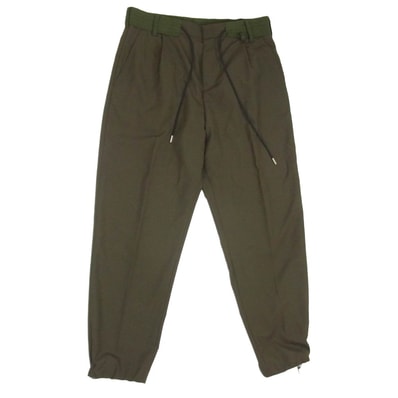 Sacai サカイ パンツ 22SS 22-02673M Suiting Pants スーチング ドローストリング トラウザー パンツ カーキ系 3【中古】