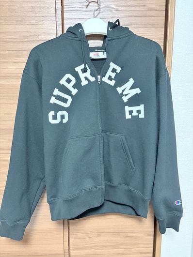 Supreme x Champion Zip Up Hooded Sweatshirt "Black"
