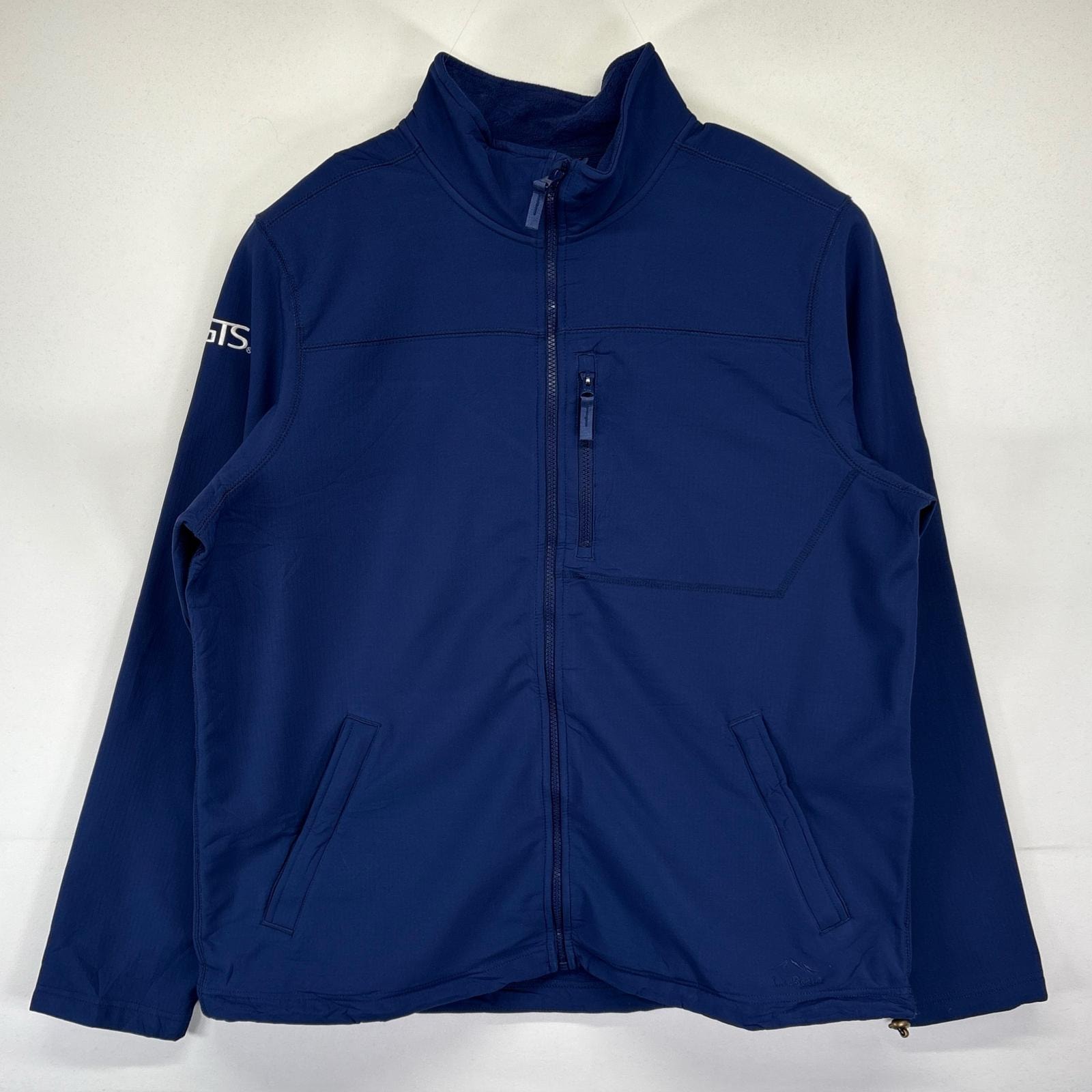 古着 エルエルビーン L.L.Bean ジャケット ソフトシェルジャケット フルジップ 裏地フリース アウトドア XL  ブルー メンズ