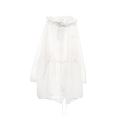 プラダ PRADA フィッシュテール フーデッド 衣料品 アウター コットン メンズ ホワイト系 【中古】