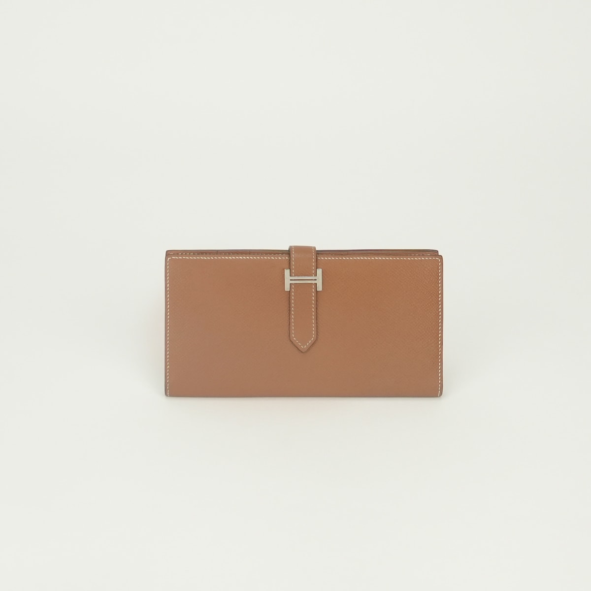 エルメス HERMES ベアンスフレ 財布 長財布 ロングウォレット エプソン ゴールド Gold ブラウン Brown 茶 シルバー金具 ヴォーエプソン