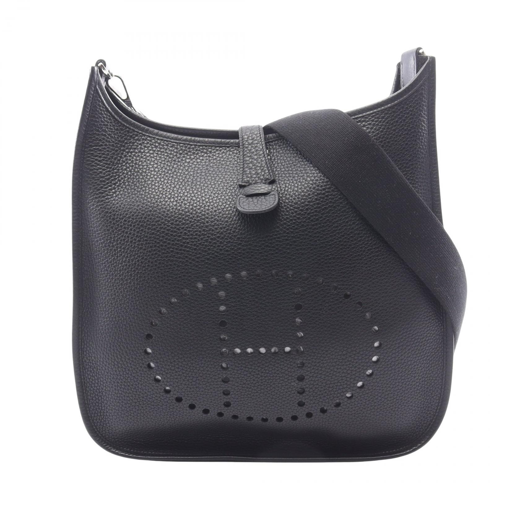 エルメス HERMES エヴリン 2 ドゥ GM ショルダーバッグ バッグ レザー トリヨンクレマス トリヨンクレマンス ブラック(エルメス) □K刻印(2007年製造) レディース ブラック系 【中古】